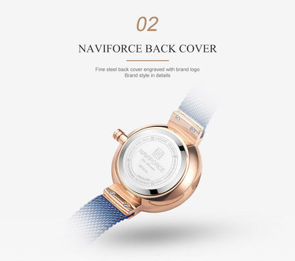 Stylish casual metal strap quartz ladies timepiece