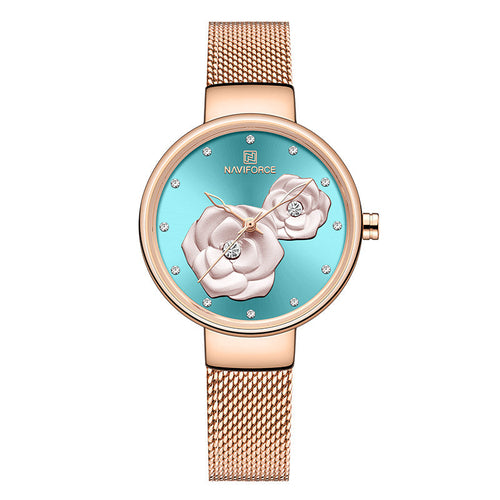 Stylish casual metal strap quartz ladies timepiece