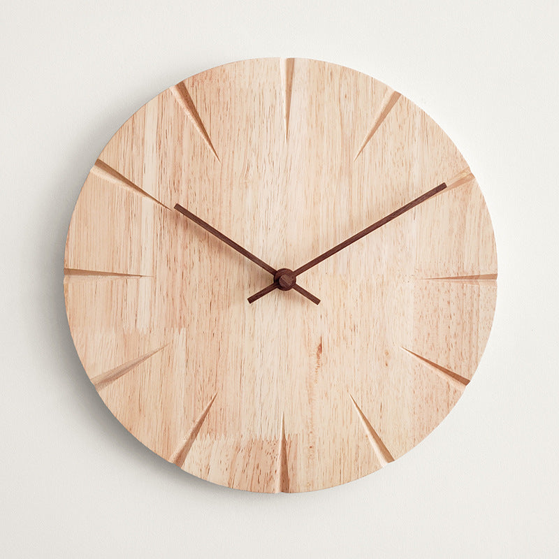 Natural Wooden Wall Clock for Living Room Home Decor