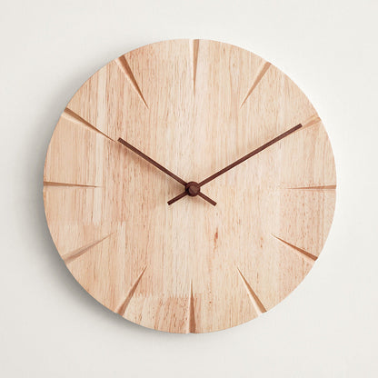 Natural Wooden Wall Clock for Living Room Home Decor