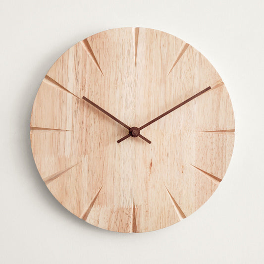 Natural Wooden Wall Clock for Living Room Home Decor