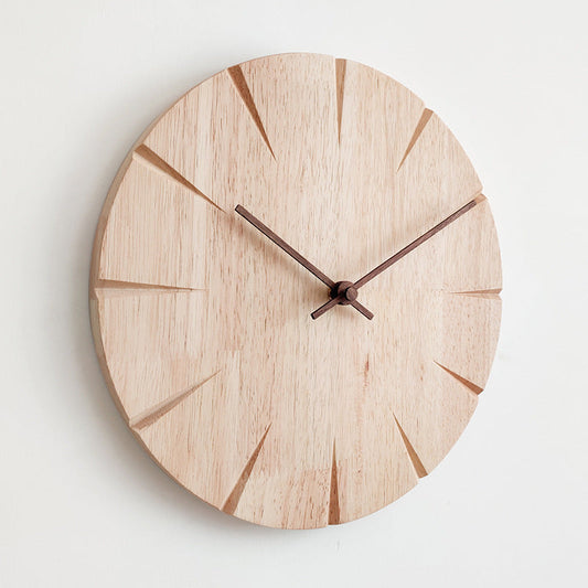 Natural Wooden Wall Clock for Living Room Home Decor