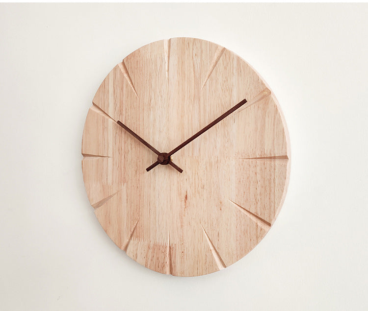 Natural Wooden Wall Clock for Living Room Home Decor