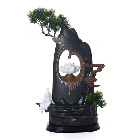 Zen Ethereal LED Lamp Ceramic Aroma Diffuser Home Decor Lotus
