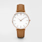 Elegant Ladies Timepieces Genuine Leather Quartz Wristwatch