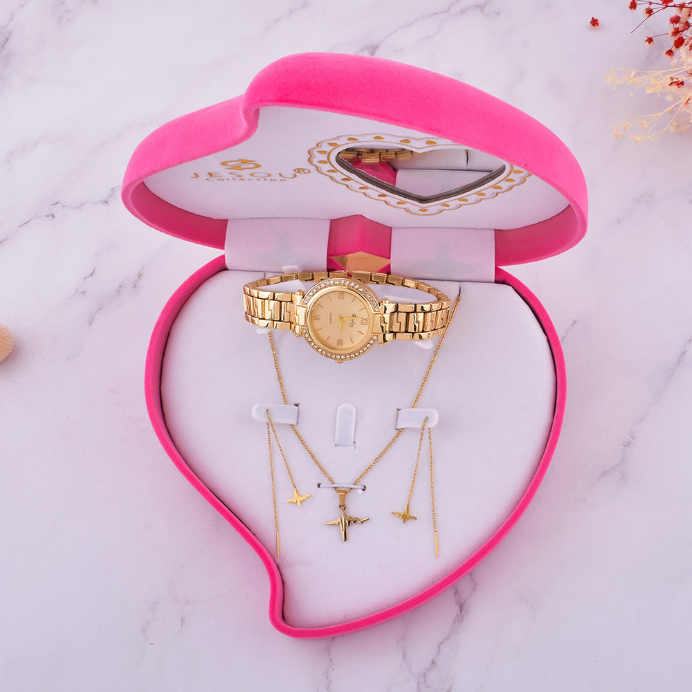 Elegant Delicate Timepiece Pendant Present Case Accessory