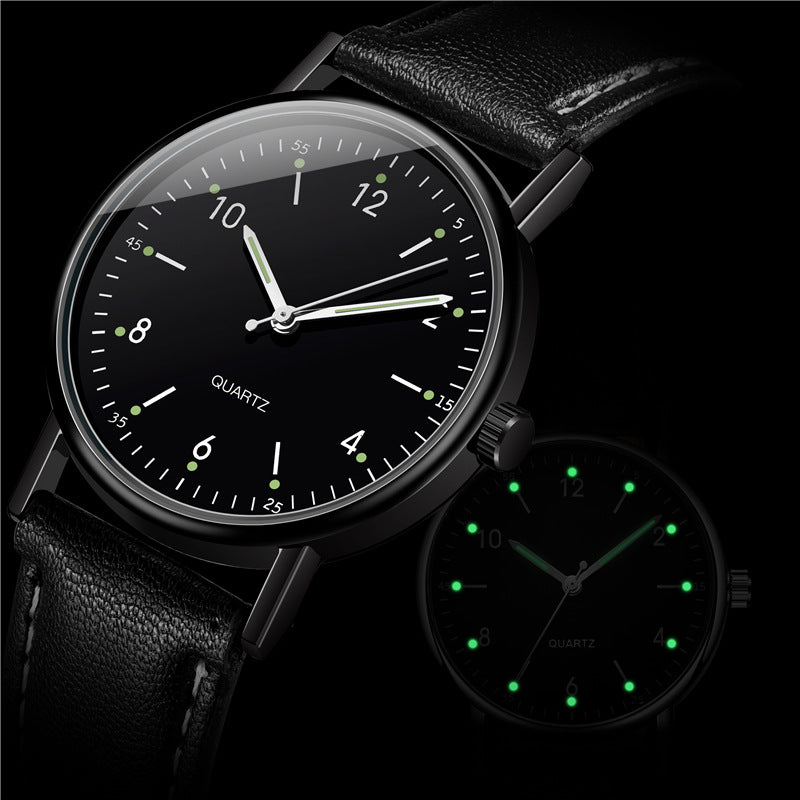Glowing timepiece battery-operated wristwatch