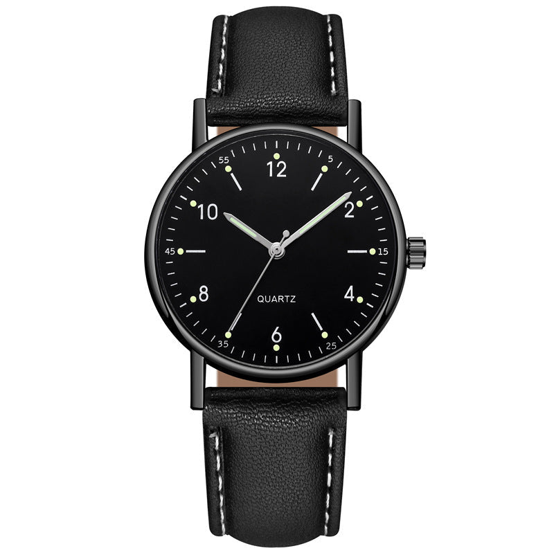 Glowing timepiece battery-operated wristwatch