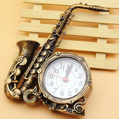 Jazz Instrument Timepiece Innovative Room Clock Decor