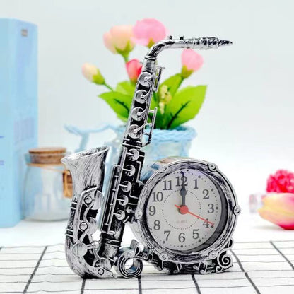 Jazz Instrument Timepiece Innovative Room Clock Decor