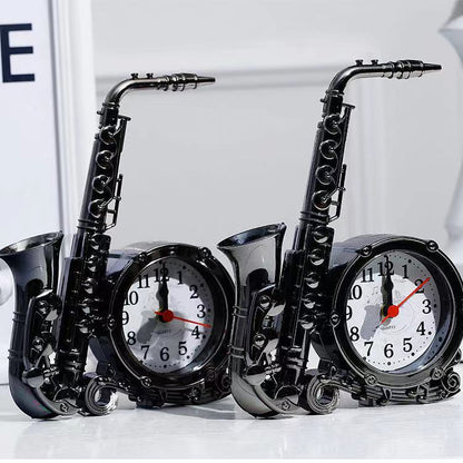 Jazz Instrument Timepiece Innovative Room Clock Decor