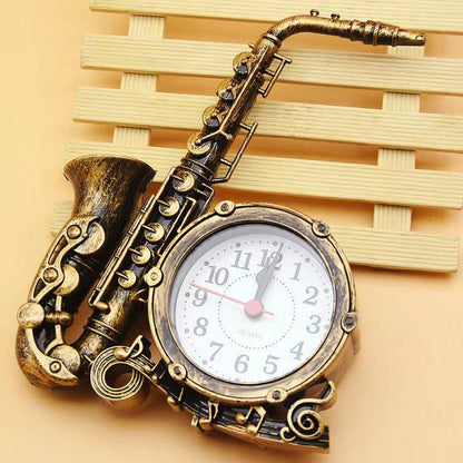 Jazz Instrument Timepiece Innovative Room Clock Decor