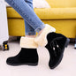 Cozy fleece-lined cotton footwear for warmth