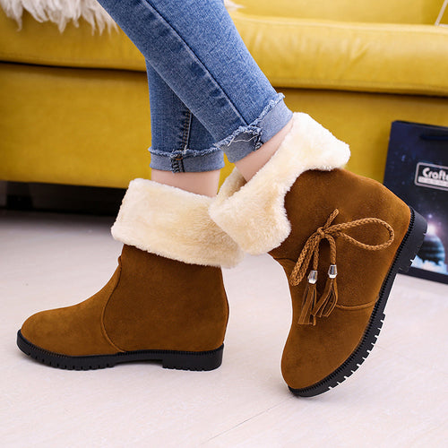 Cozy fleece-lined cotton footwear for warmth