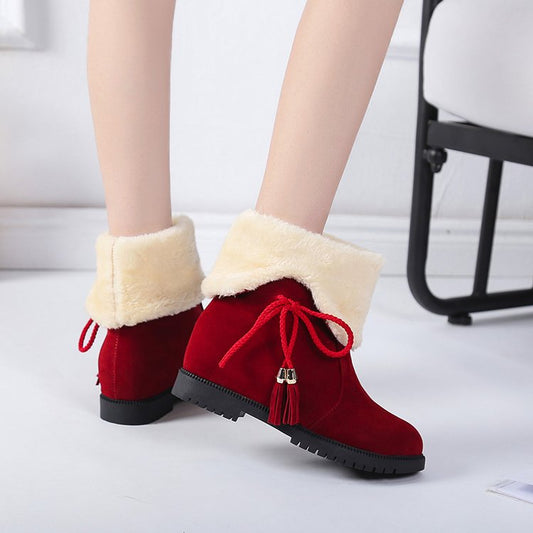 Cozy fleece-lined cotton footwear for warmth