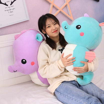 Soft Angel Seahorse Plush Pillow Big