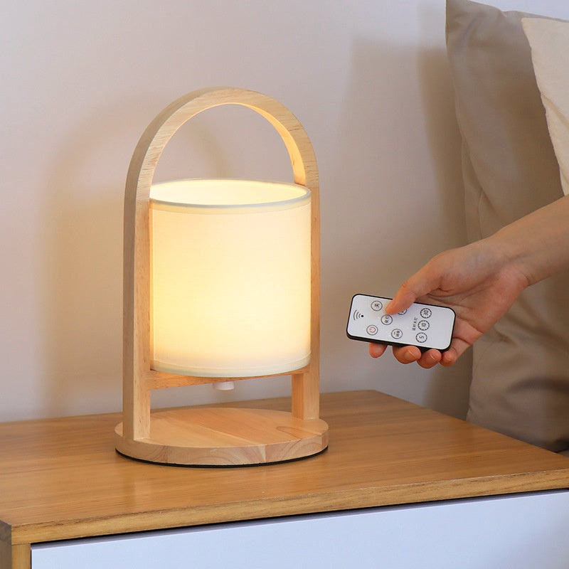 Compact Wireless Rechargeable Minimalist Wooden Bedside Night Light