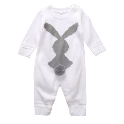 Kids Wool Blend Knit Long-Sleeve Jumpsuit Outfit