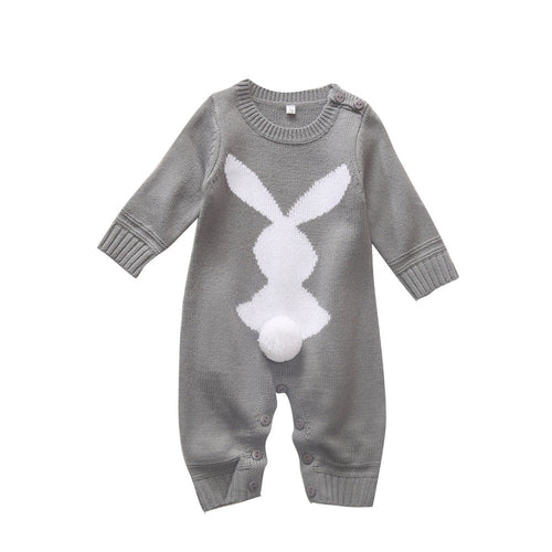 Kids Wool Blend Knit Long-Sleeve Jumpsuit Outfit