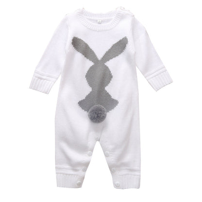 Kids Wool Blend Knit Long-Sleeve Jumpsuit Outfit
