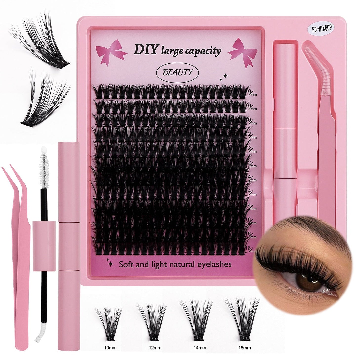 Thermal Bonded Multi-Cluster High Volume Dense Lash Set