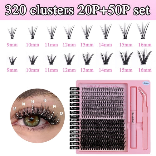 Thermal Bonded Multi-Cluster High Volume Dense Lash Set