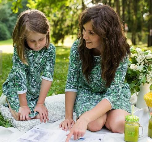 Parent-child skirt printed