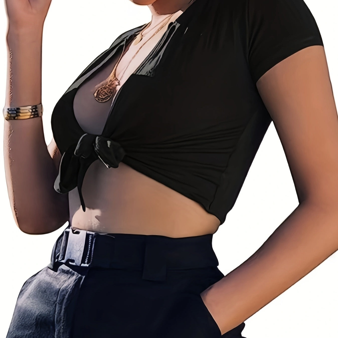 Ladies' Chest Tie Fashion T-shirt