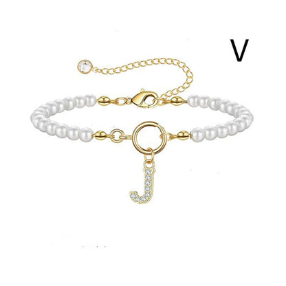 2024 New Fashion Toggle Clasp Initial Bracelet Women A-Z Letter
