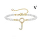 2024 New Fashion Toggle Clasp Initial Bracelet Women A-Z Letter