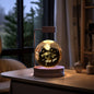 Crystal Ball Cosmic Indoor Night Light USB Power  Bedside Light