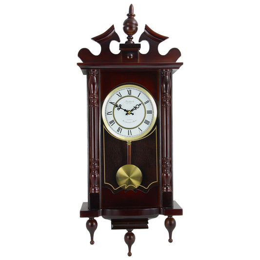 Bedford Clock Collection Classic 31 Inch Chiming Pendulum Wall Clock