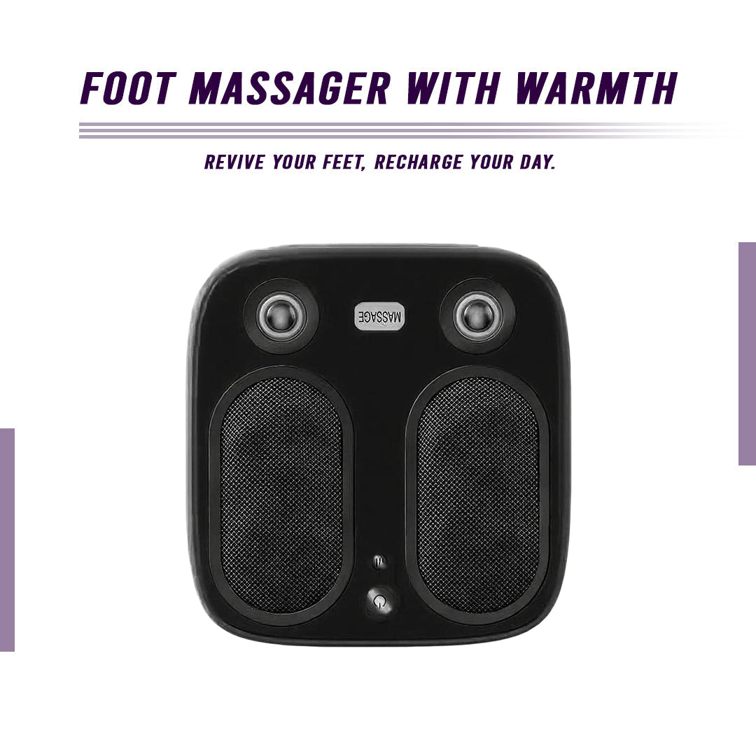 Stress & Pain Relief Foot Massager w/Heat- Deep Tissue, Circulation &