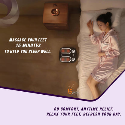 Stress & Pain Relief Foot Massager w/Heat- Deep Tissue, Circulation &