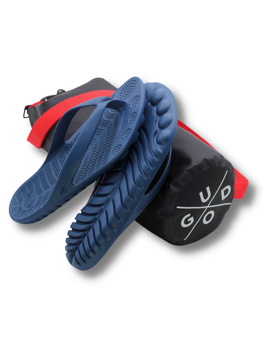 Navy Blue Flip-Flops + Drybag
