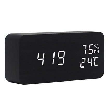 Wooden LED Digital Alarm Clock For Home Decoration