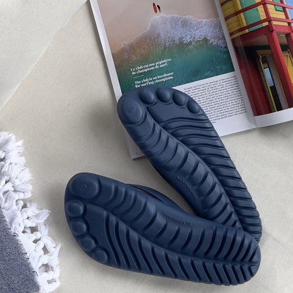 Navy Blue Flip-Flops + Drybag