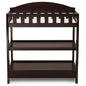 Modern Dark Brown Wooden Baby Changing Table with Safety Rail Pad and