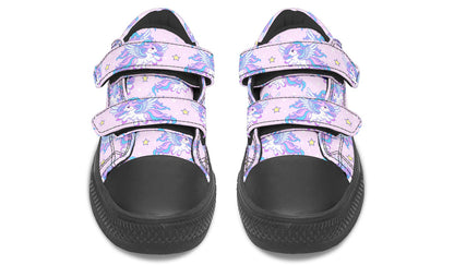 Kids Shoes Low Tops Flying Unicorn