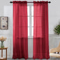 Nancy - Rod Pocket Sheer Panel - Set of Two - Assorted Colors