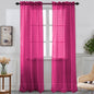 Nancy - Rod Pocket Sheer Panel - Set of Two - Assorted Colors