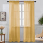 Nancy - Rod Pocket Sheer Panel - Set of Two - Assorted Colors
