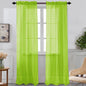 Nancy - Rod Pocket Sheer Panel - Set of Two - Assorted Colors