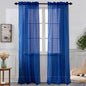 Nancy - Rod Pocket Sheer Panel - Set of Two - Assorted Colors