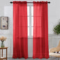 Nancy - Rod Pocket Sheer Panel - Set of Two - Assorted Colors
