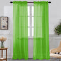 Nancy - Rod Pocket Sheer Panel - Set of Two - Assorted Colors