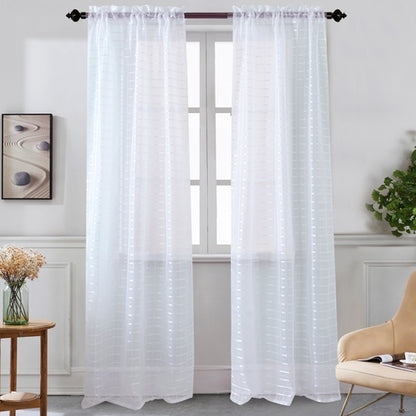 Nancy - Rod Pocket Sheer Panel - Set of Two - Assorted Colors