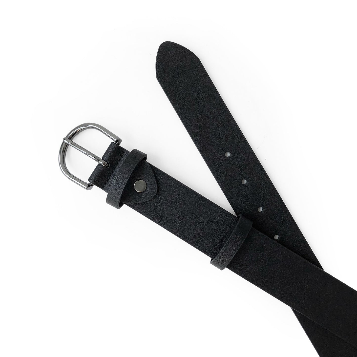 Ladies Belt with Rounded Gunmetal Buckle