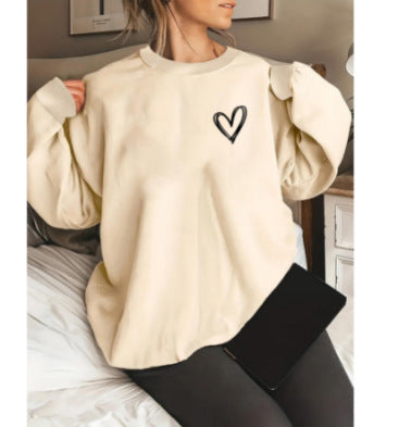 Heart Shape Printed Sweatshirt