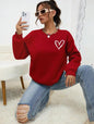 Heart Shape Printed Sweatshirt